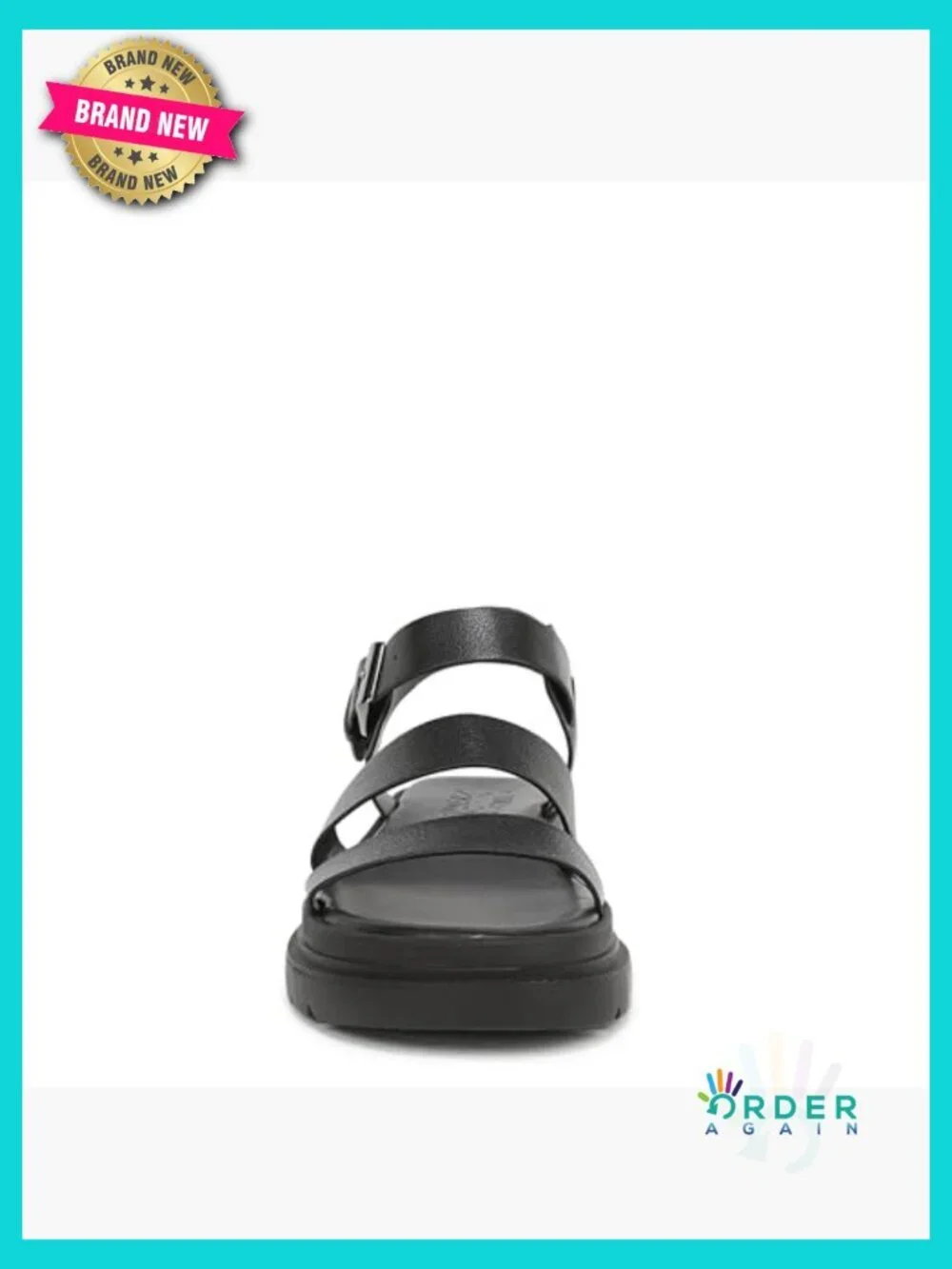 Platform Sandals with Contour Plus Footbed Cushioning Adjustable Buckle Straps
